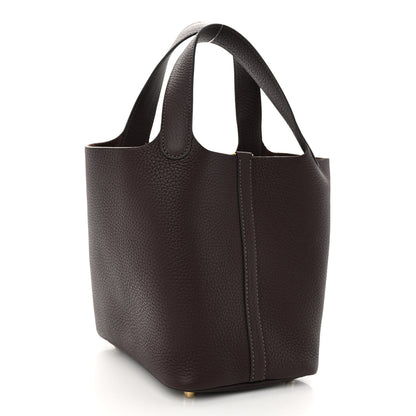 Hermes Taurillon Clemence Picotin Lock 18 PM Rouge Sellier 3 of 10