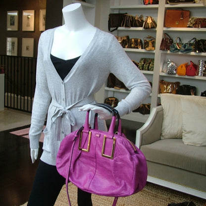 Chloe Leather Ethel Satchel Pink 2 of 12