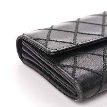 Chanel Calfskin Stitched Fancy CC Long Double Wallet Back 13 of 16