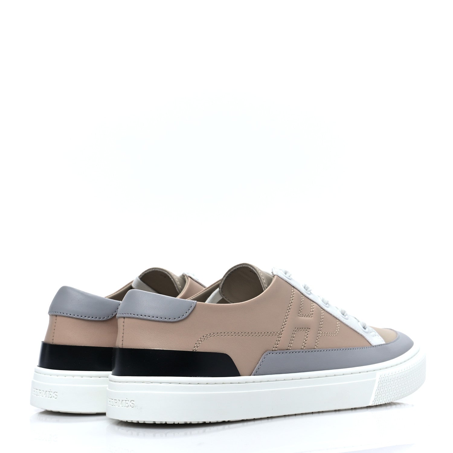 Hermes Calfskin Deep Sneakers 39 Beige Nude 4 of 9