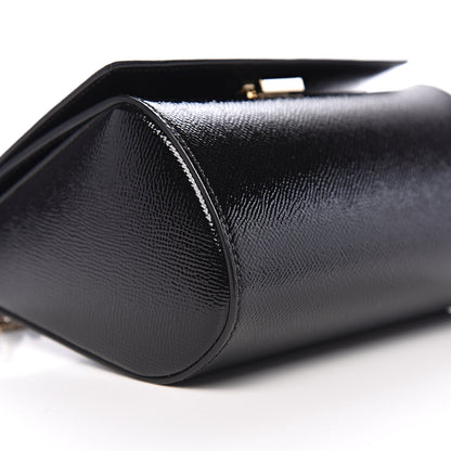 Givenchy Textured Patent Calfskin Mini Pandora Box Chain Crossbody Bag Black 7 of 9