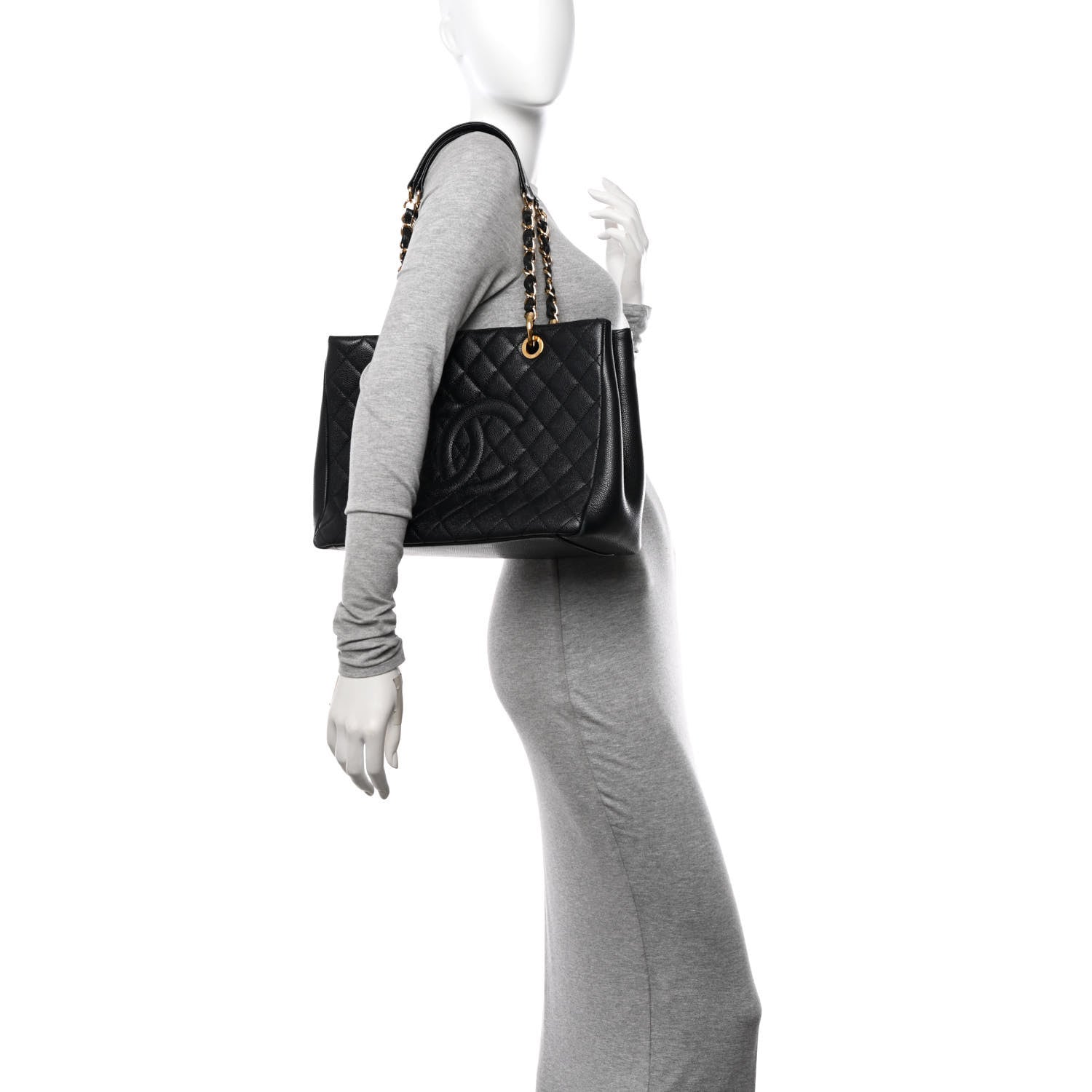 Chanel Caviar Quilted Grand Shopping Tote GST Black 2 of 11