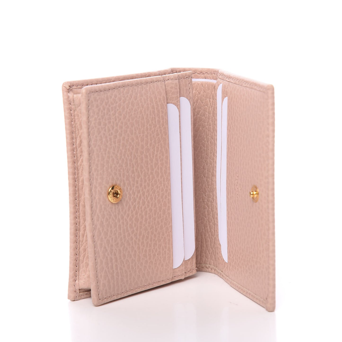Dollar Calfskin GG Marmont Card Case Perfect Pink