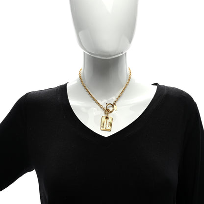 Chanel 31 Rue Cambon Tag Pendant Necklace Gold 4 of 4