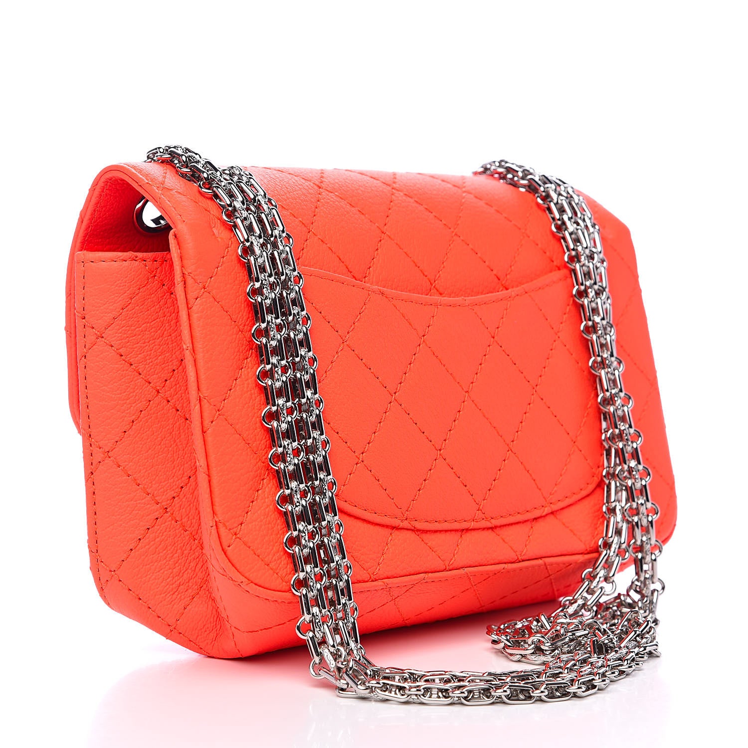 Chanel Goatskin Quilted 2.55 Reissue Mini Flap Orange 3 of 11