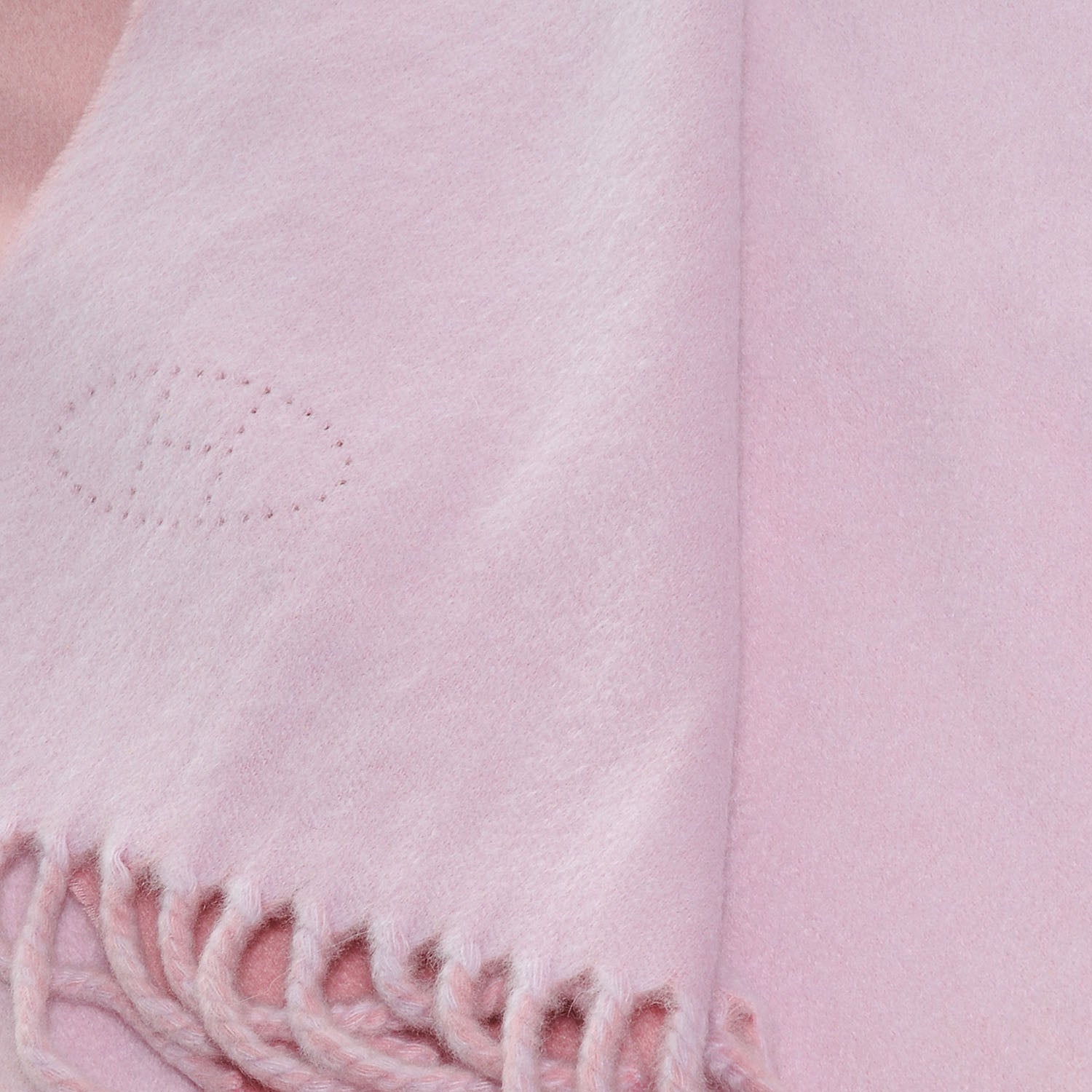 Hermes Cashmere Reversible Evelyne Scarf Rose Pale and Vieux Rose 6 of 7