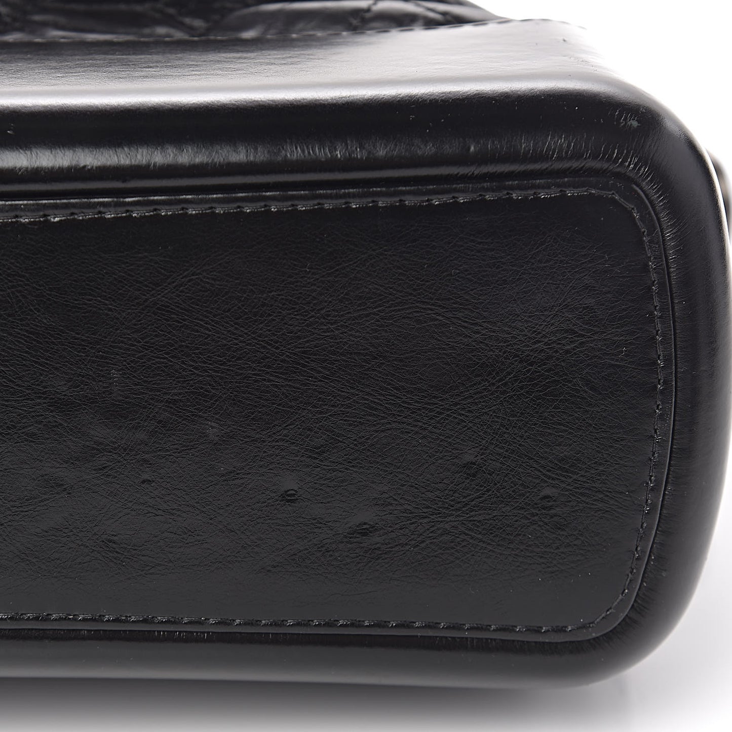 Calfskin Quilted Large Gabrielle Shopping Tote Black