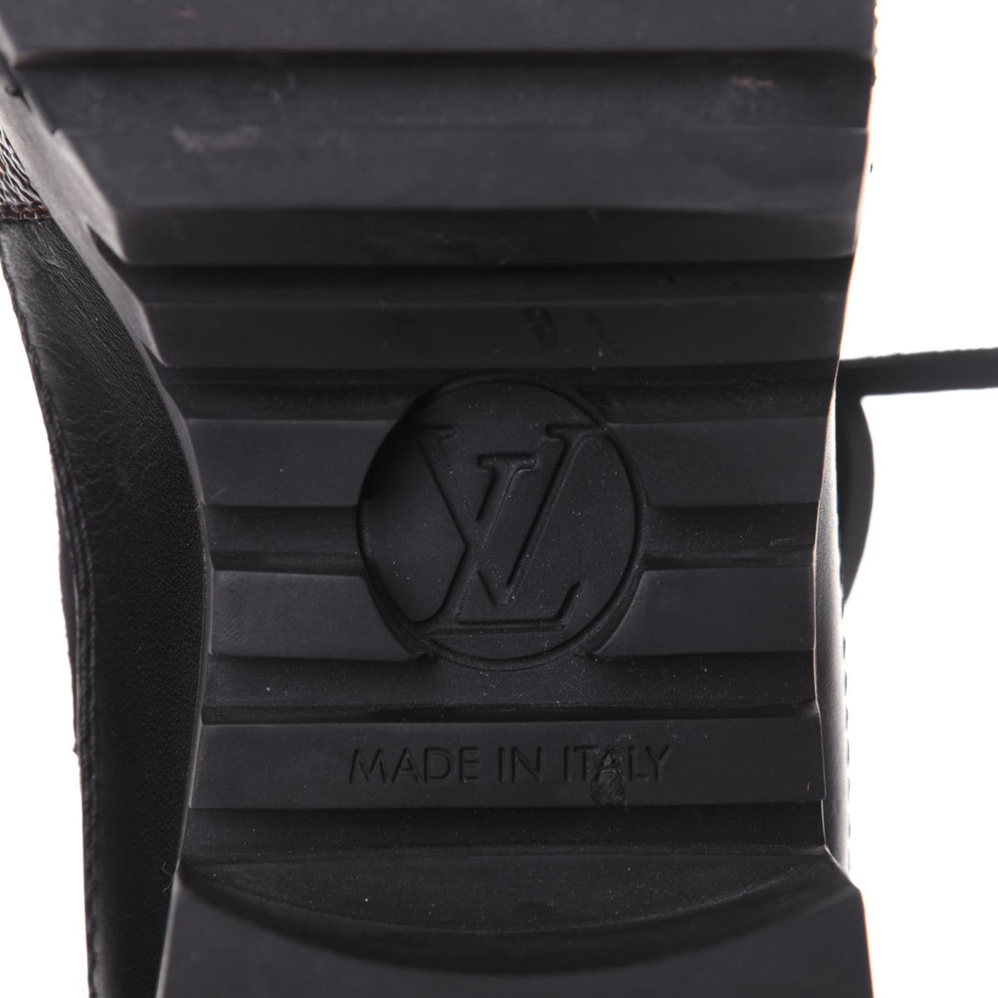 Suede Calfskin Monogram World Tour Platform Desert Boots 37 Black
