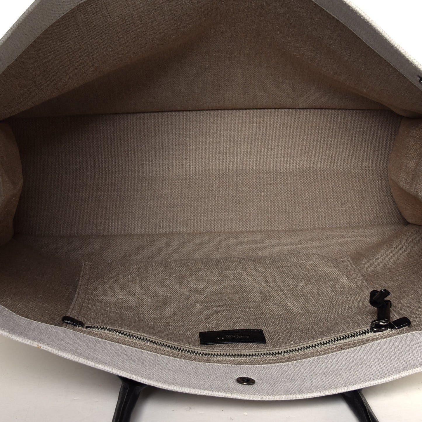 Linen Calfskin Rive Gauche Tote Optic White