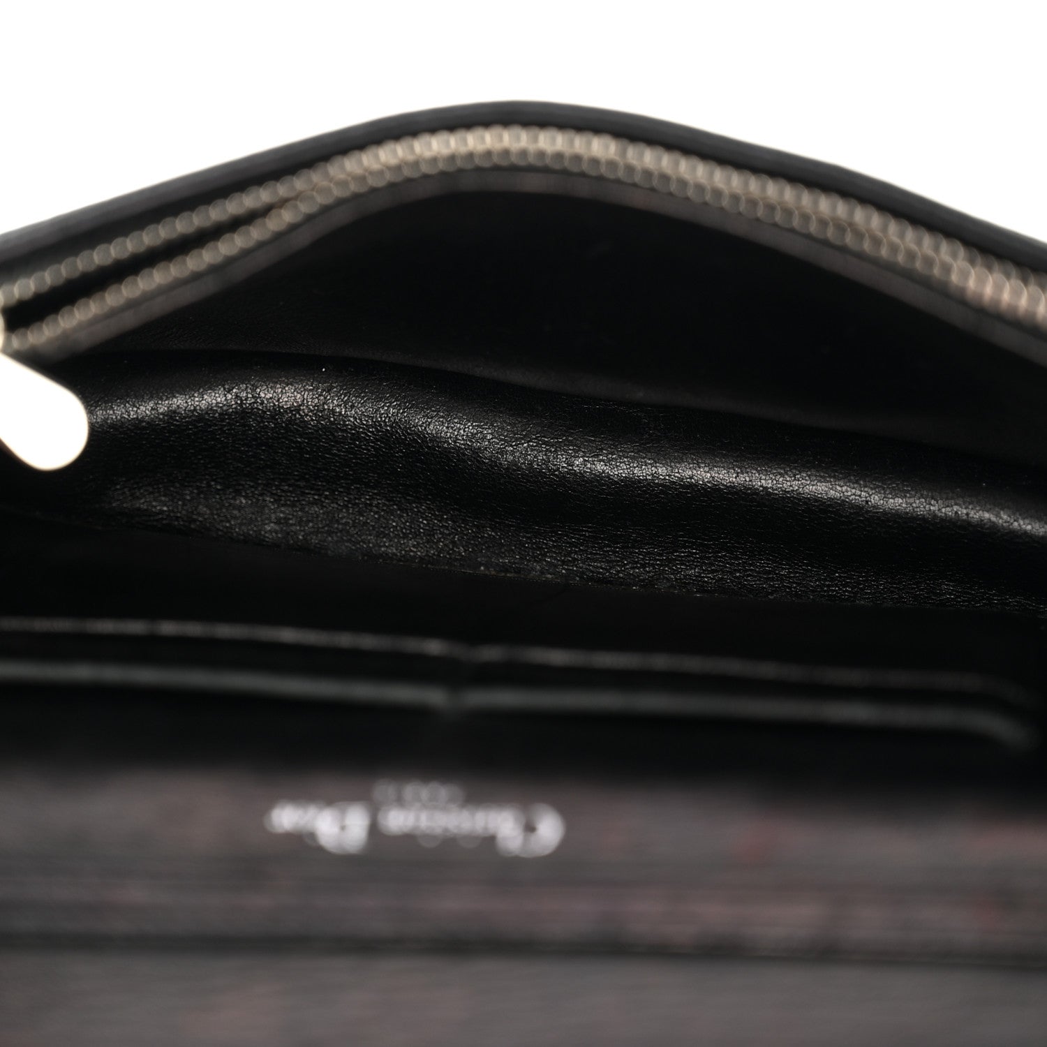 Christian Dior Grained Calfskin Diorama Wallet on Chain Pouch Black 5 of 11