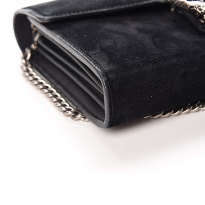 Gucci Suede Mini Dionysus Chain Wallet Black 11 of 17
