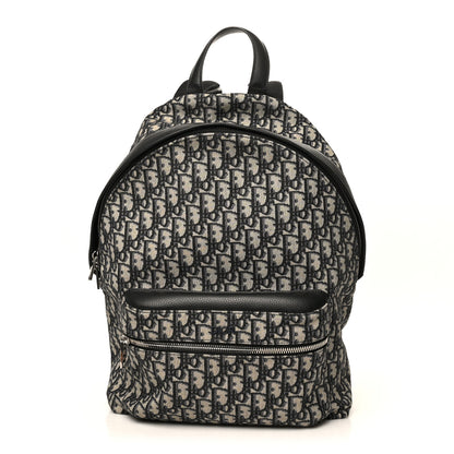 Christian Dior Oblique Calfskin Rider Backpack Beige Black 1 of 5