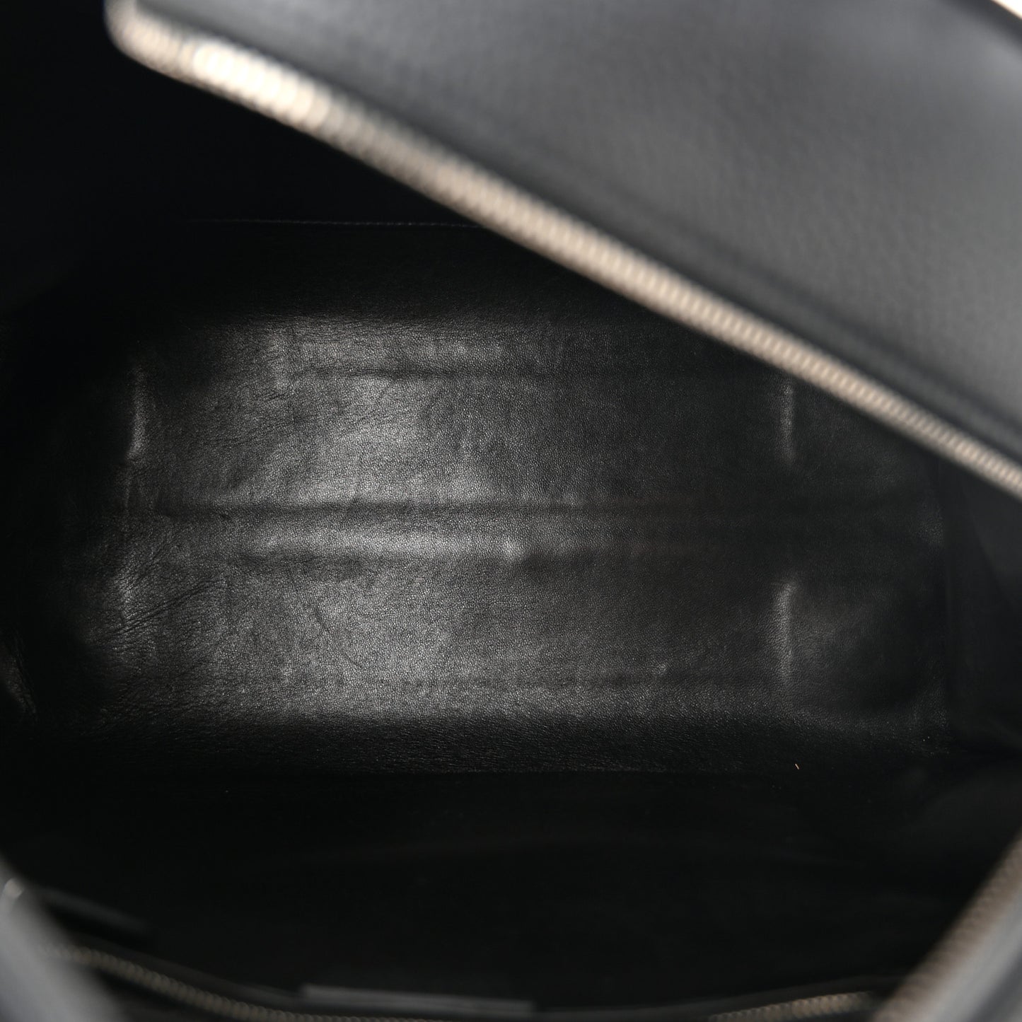 Grained Calfskin Bowling Bag Two Black