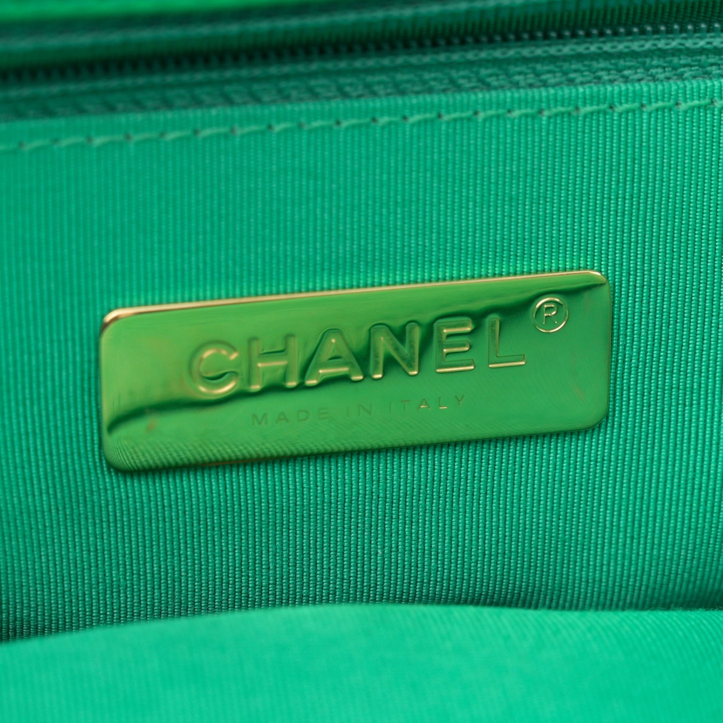 Lambskin Quilted Large Chanel 19 Flap Green