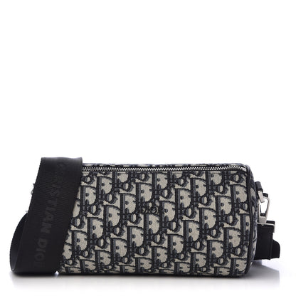 Christian Dior Oblique Roller Messenger Bag Blue 1 of 9