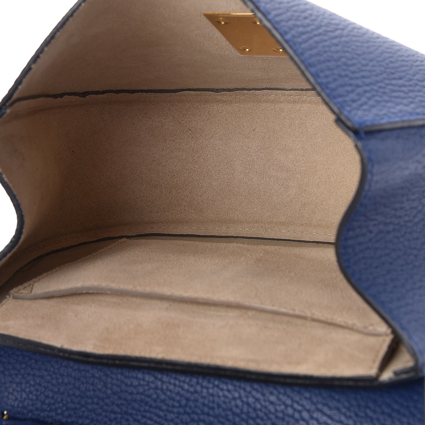 Grained Lambskin Drew Shoulder Bag Royal Navy