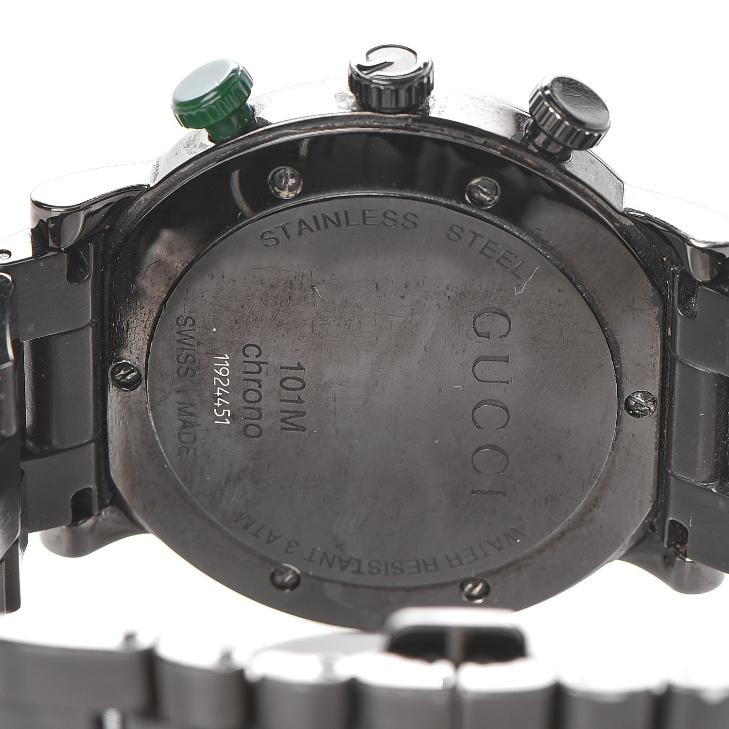 Gucci PVD Stainless Steel 44mm 101M G-Chrono Quartz Watch Black