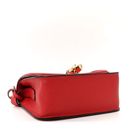 Alexander McQueen Grained Calfskin Padlock Crossbody Bag Red 4 of 9