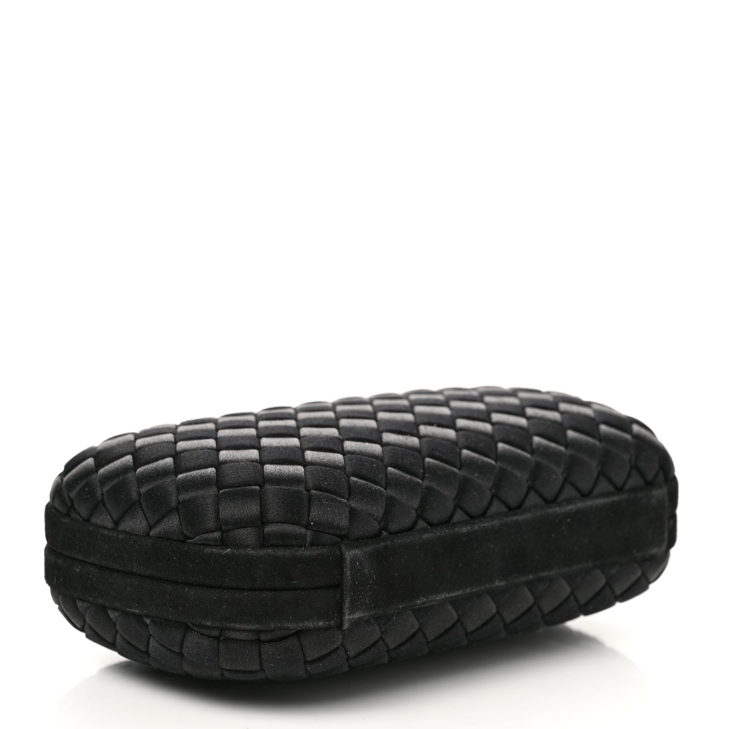 Satin Intreccio Impero Knot Clutch Black