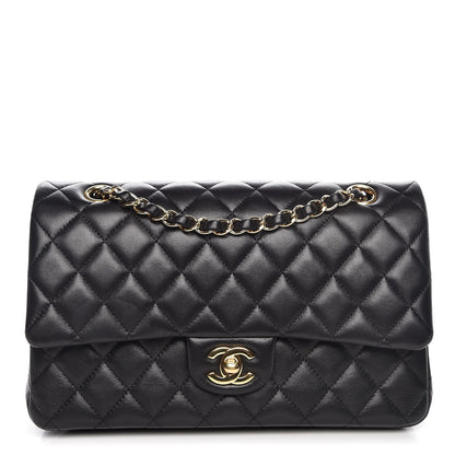 Chanel Lambskin Quilted Medium Double Flap Black 1 of 9