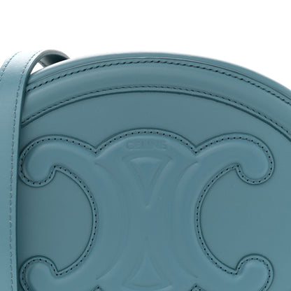 Celine Smooth Calfskin Cuir Triomphe Oval Bag Denim 8 of 11