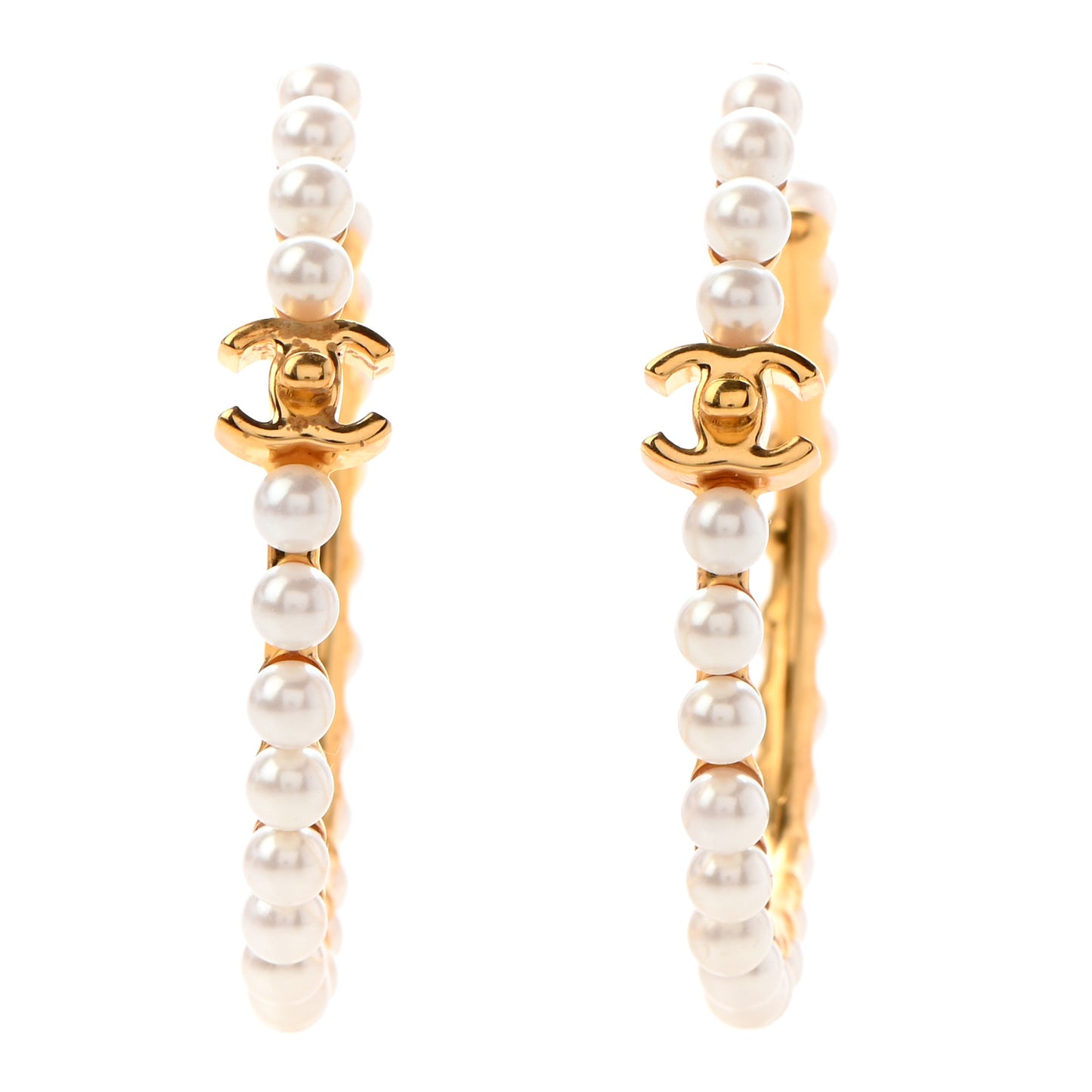 Pearl CC More Is More Hoop Earrings Gold
