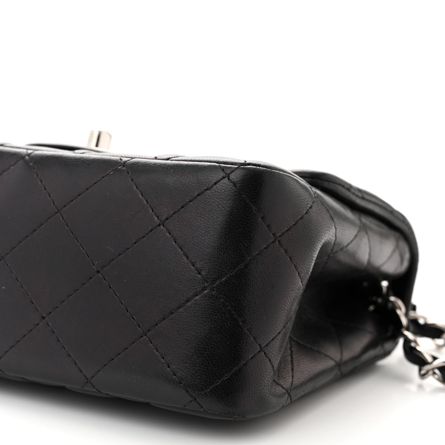 Chanel Lambskin Quilted Mini Square Flap Black 10 of 11