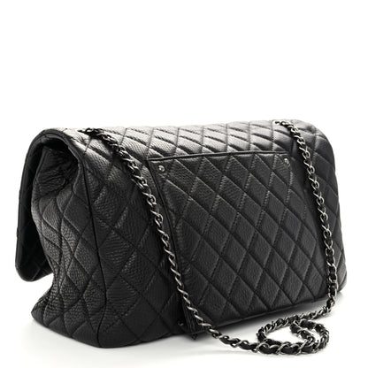 Chanel Calfskin Quilted Small XXL Travel Flap Bag Black 3 of 11
