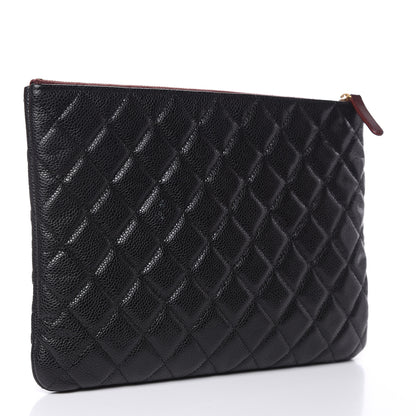 Chanel Caviar Quilted Medium Cosmetic Case Black 3 of 7