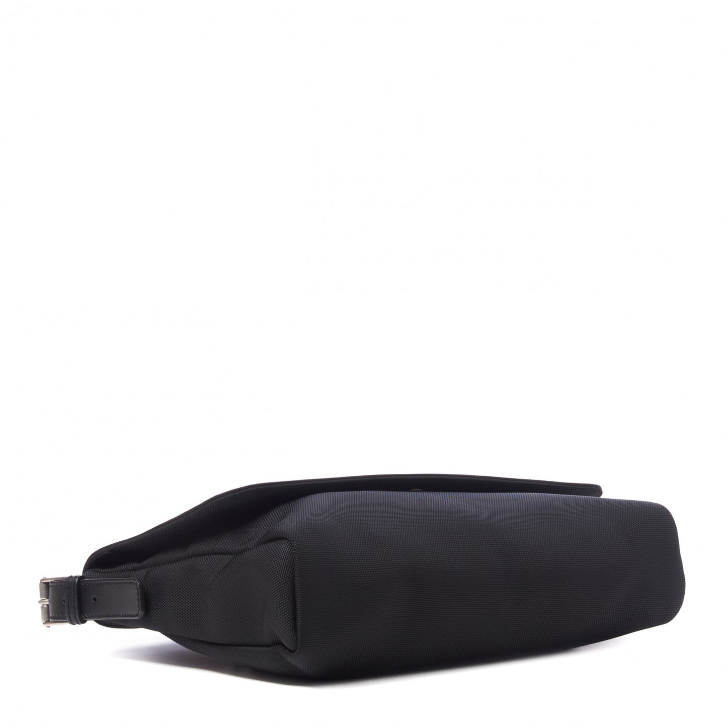 Techno Canvas Web Large Flap Messenger Bag Black
