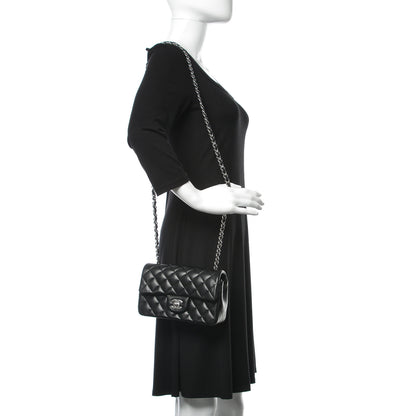 Chanel Lambskin Quilted Mini Rectangular Flap Black 2 of 11