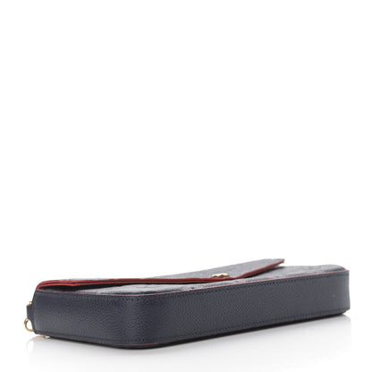 Louis Vuitton Empreinte Pochette Felicie Chain Wallet Marine Rouge 5 of 11