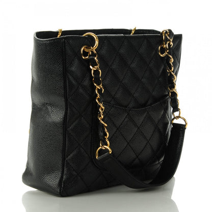 Chanel Caviar Petit Shopping Tote PST Black 14 of 20
