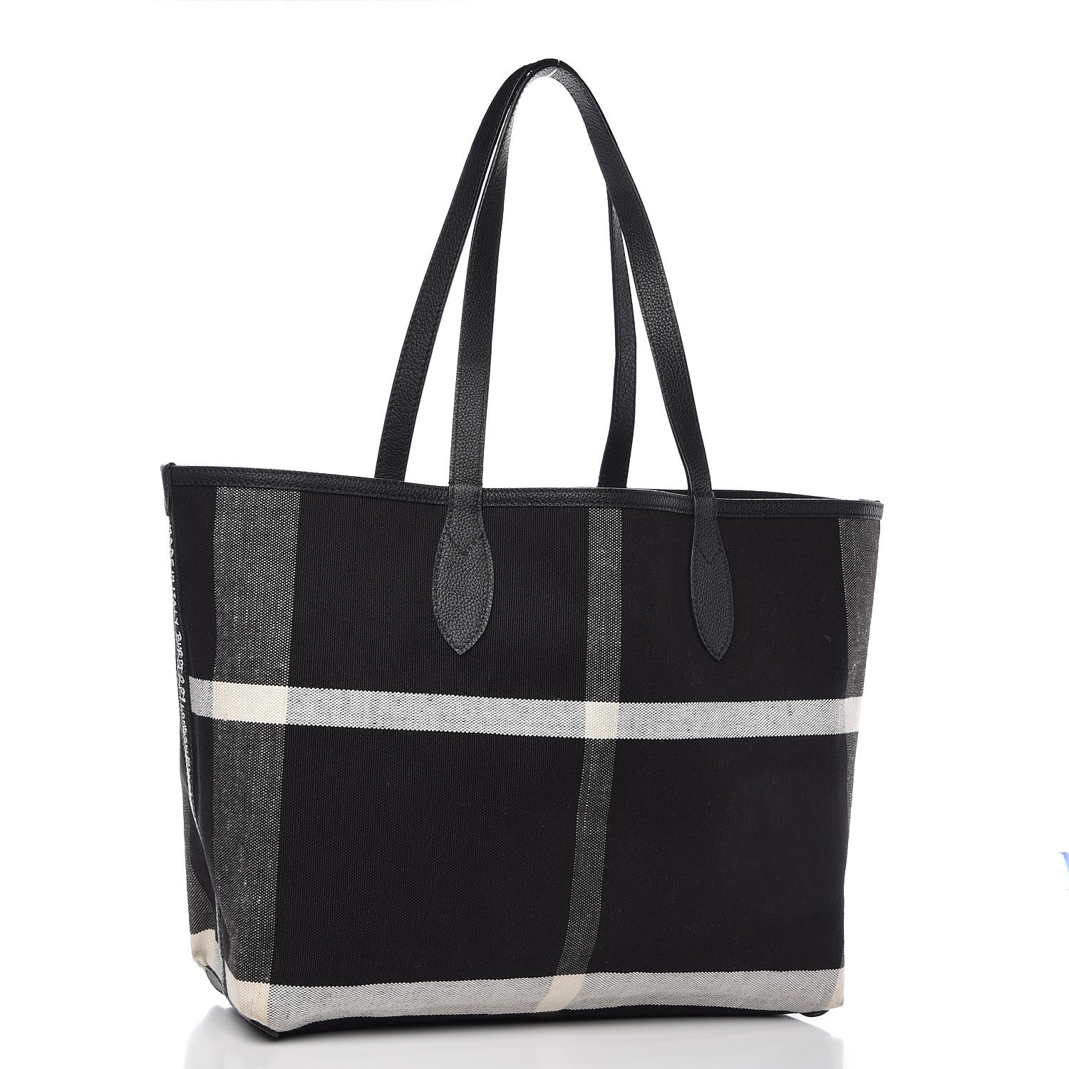 Burberry Coated Canvas Medium Reversible Doodle Tote Black 8 of 15