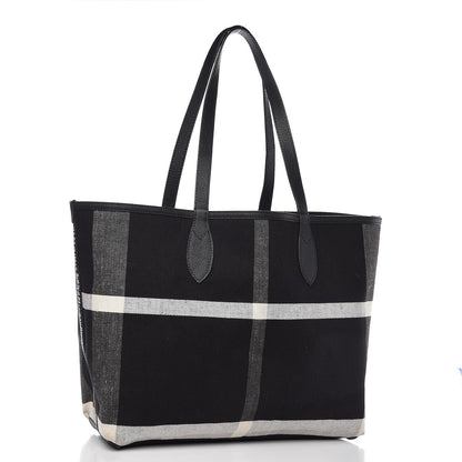 Burberry Coated Canvas Medium Reversible Doodle Tote Black 8 of 15