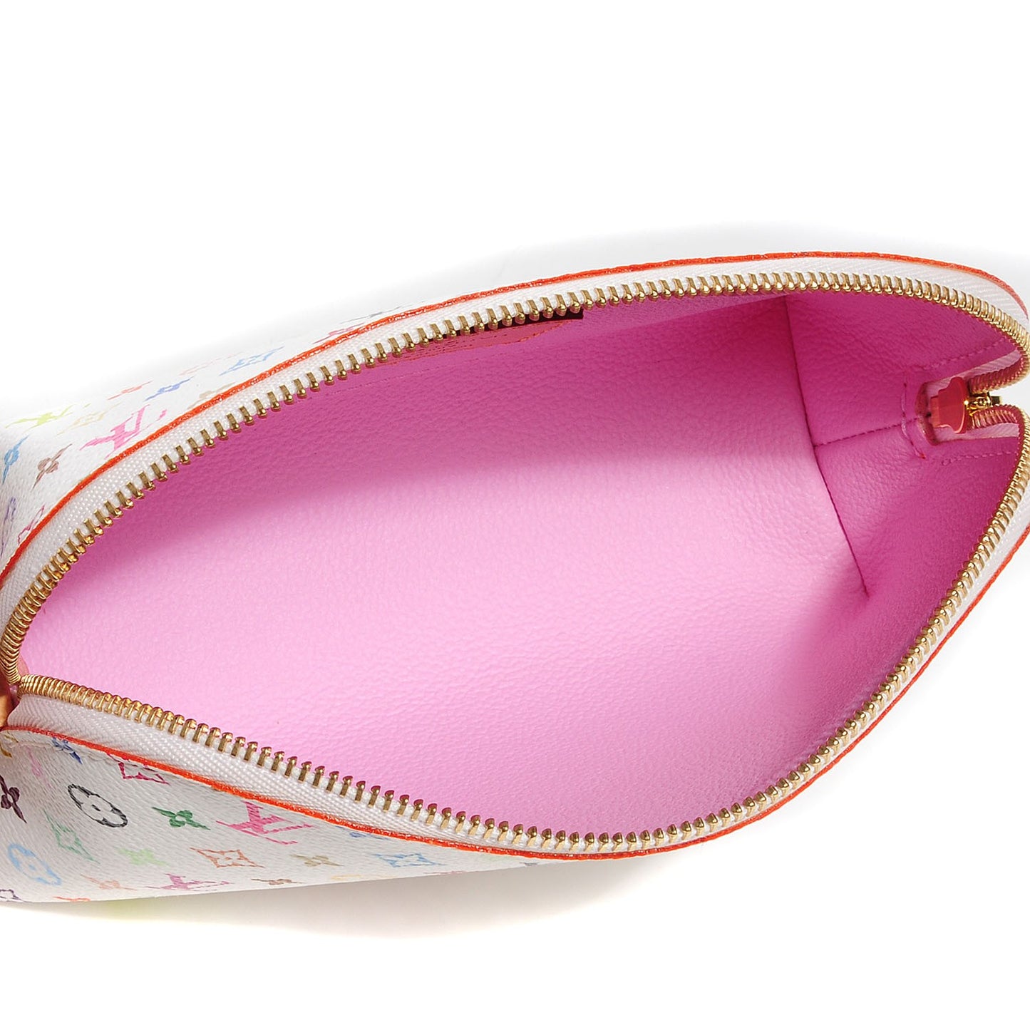Monogram Multicolor Cosmetic Pouch White Litchi