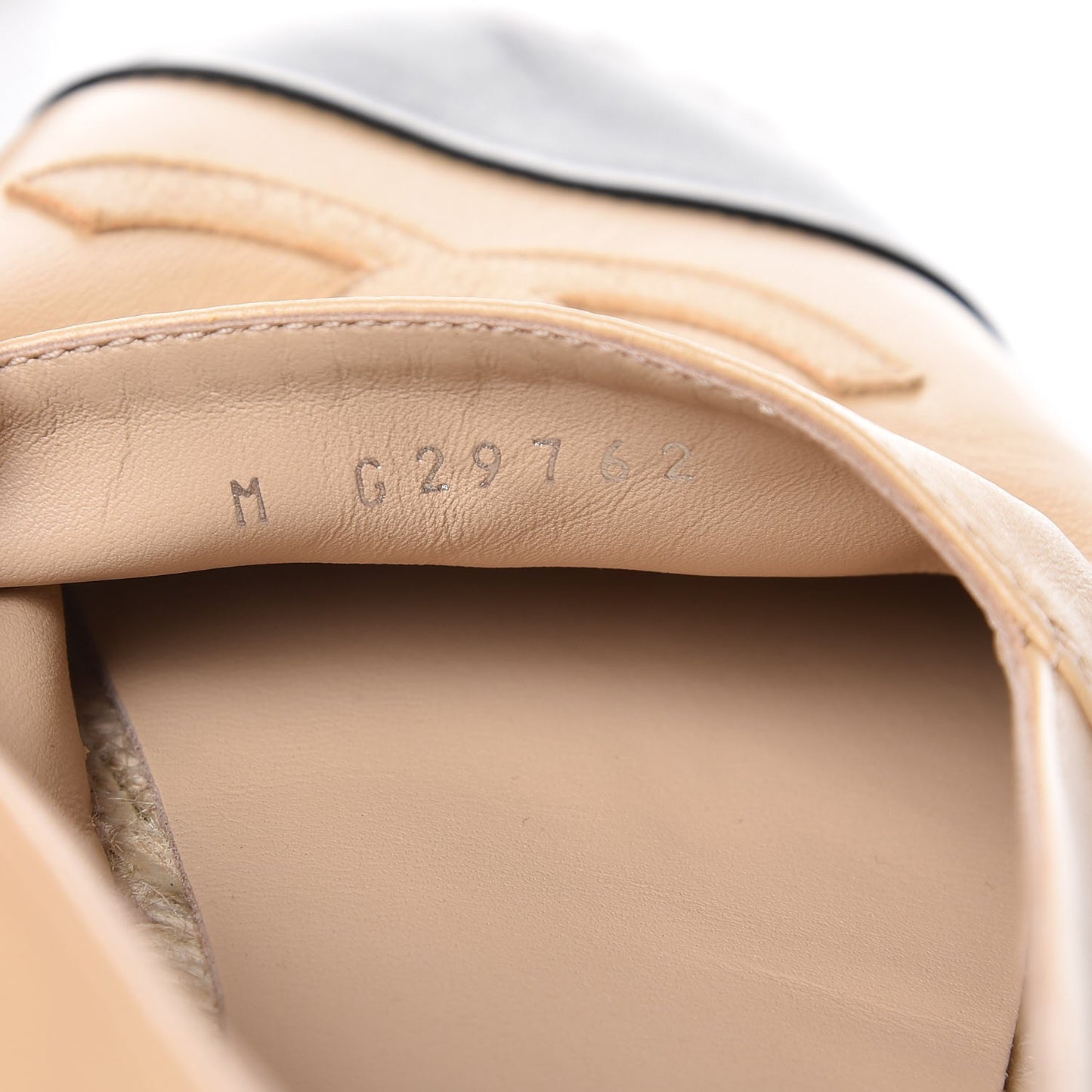 Lambskin CC Espadrilles 39 Beige Black