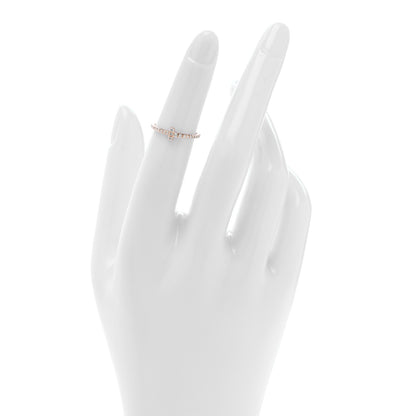 Tiffany 18K Rose Gold Diamond T Wire Pave Ring 47 4 2 of 4