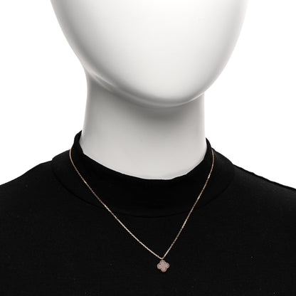 Van Cleef & Arpels VAN CLEEF & ARPELS 18K Rose Gold Carnelian Sweet Alhambra Pendant Necklace 2 of 6