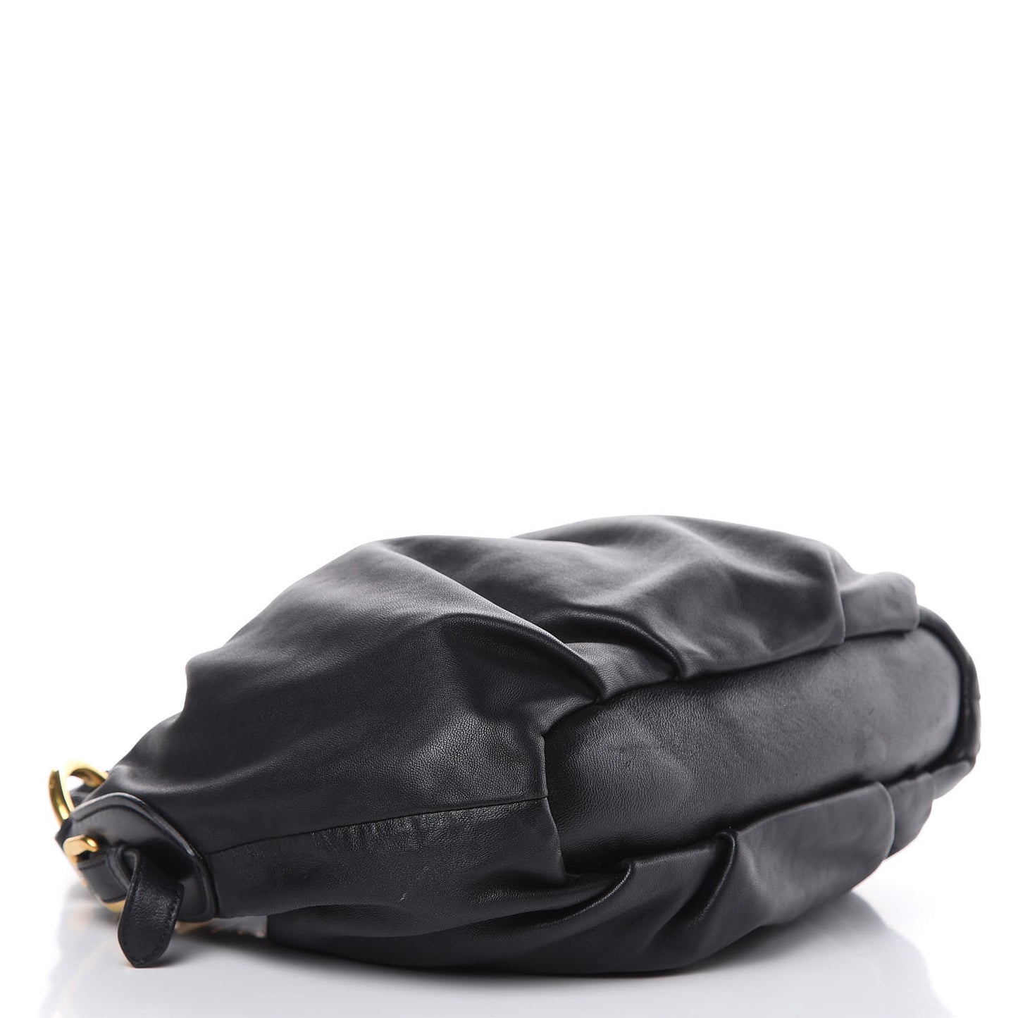 Soft Calf Pleated Hobo Black