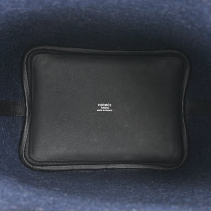 Hermes Feutre Swift Picotin Lock 18 PM Bleu Nuit Black 5 of 10