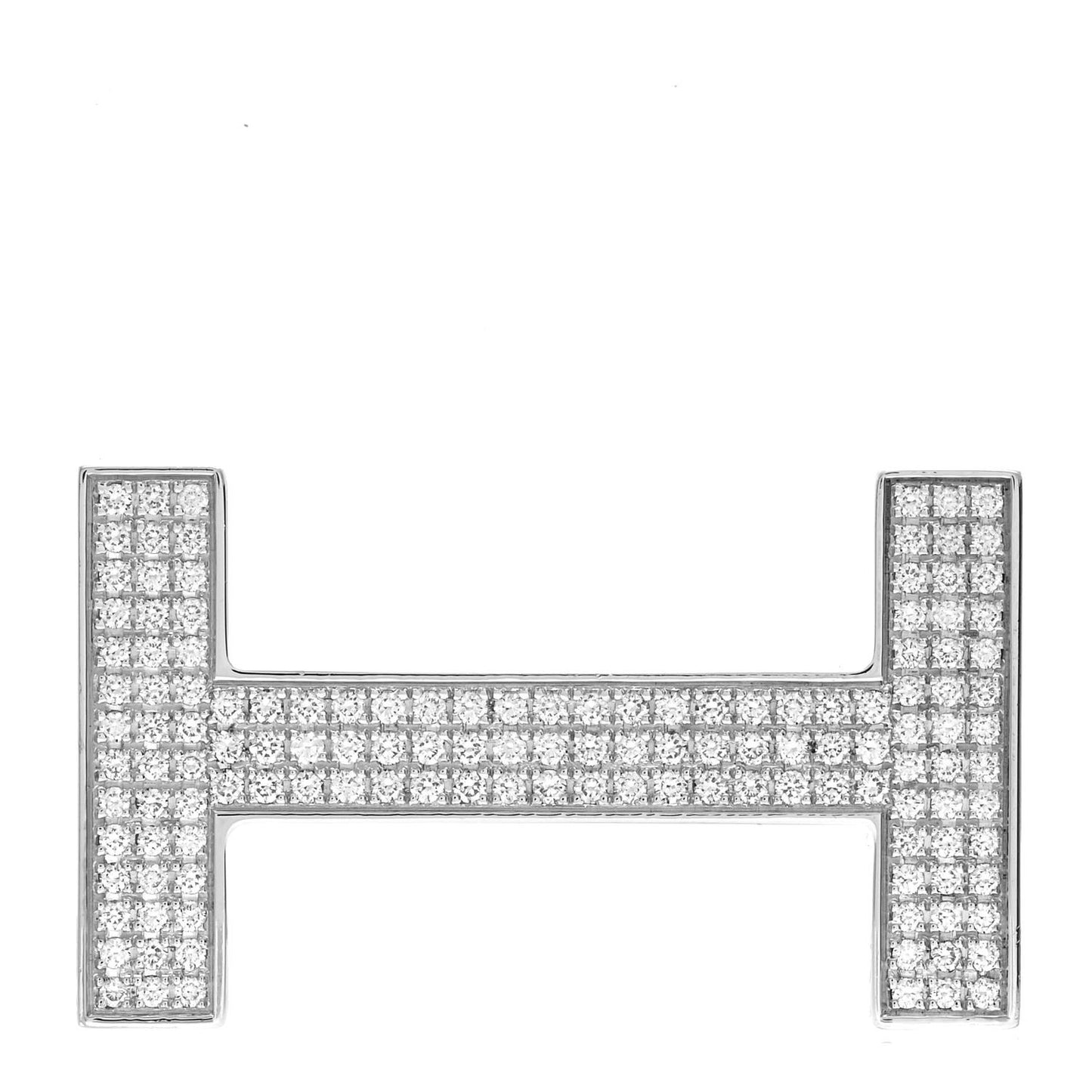 18K White Gold Diamond Belt Buckle