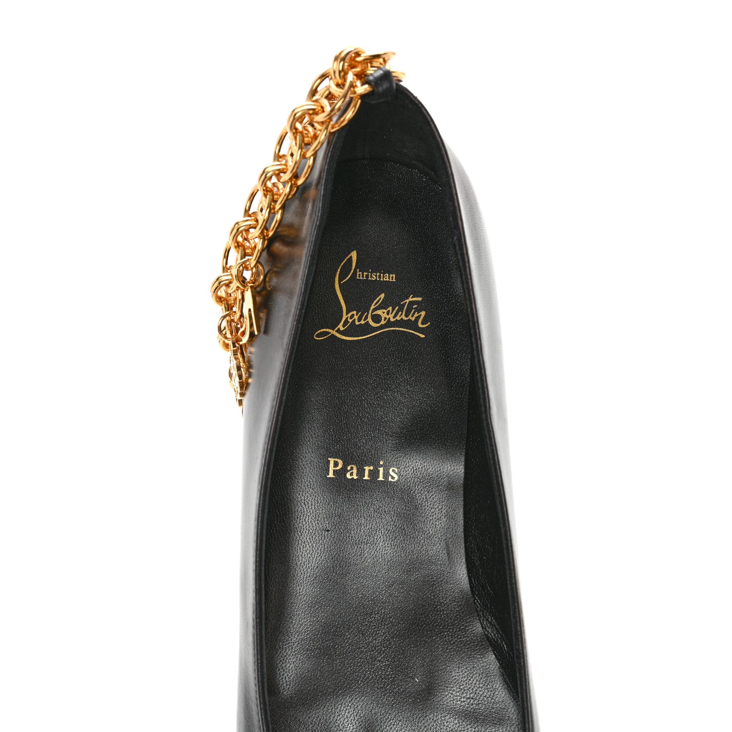 Christian Louboutin Kid Gourmi Ballerina Flats 40 Black Gold 7 of 10