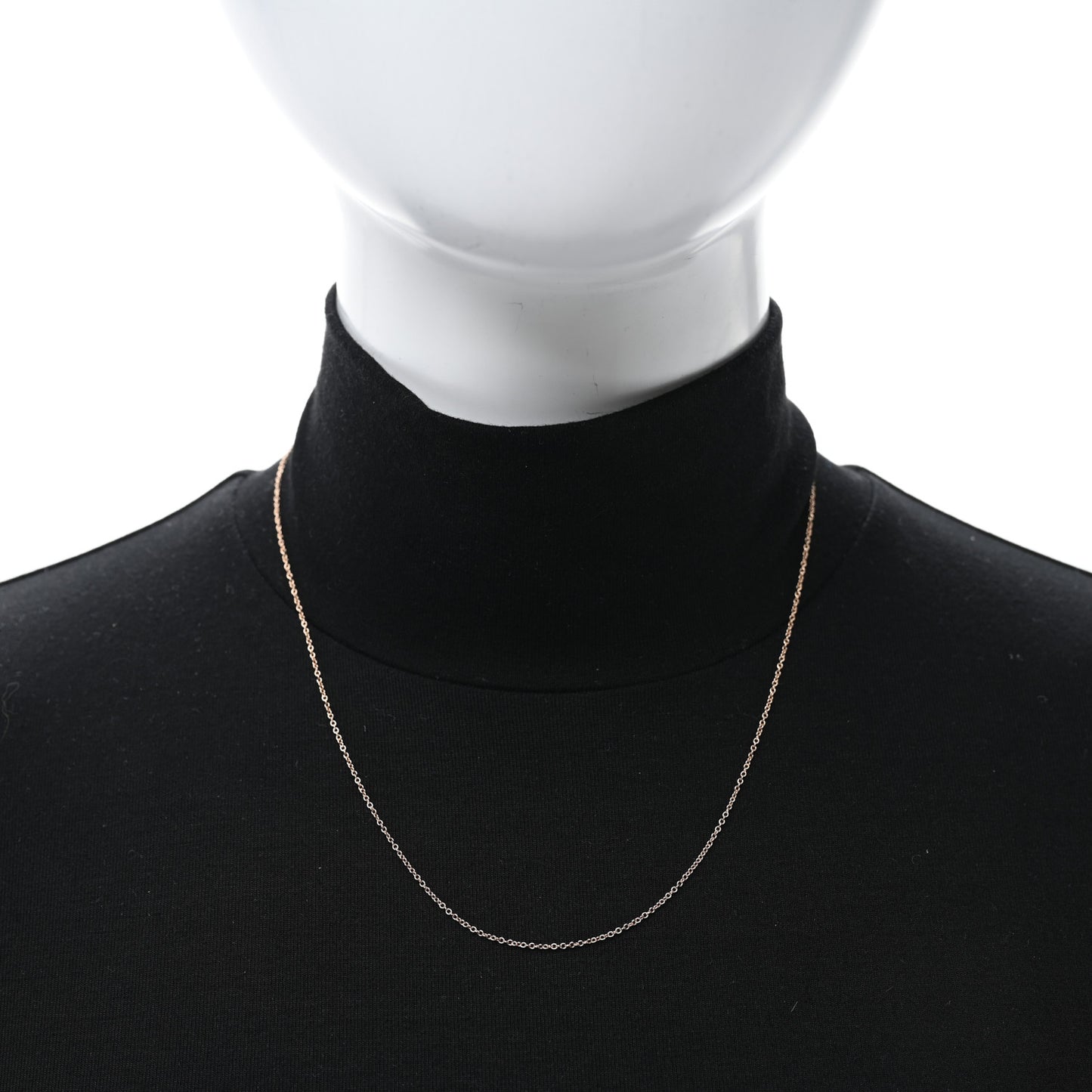 18K Rose Gold Chain Necklace 18"