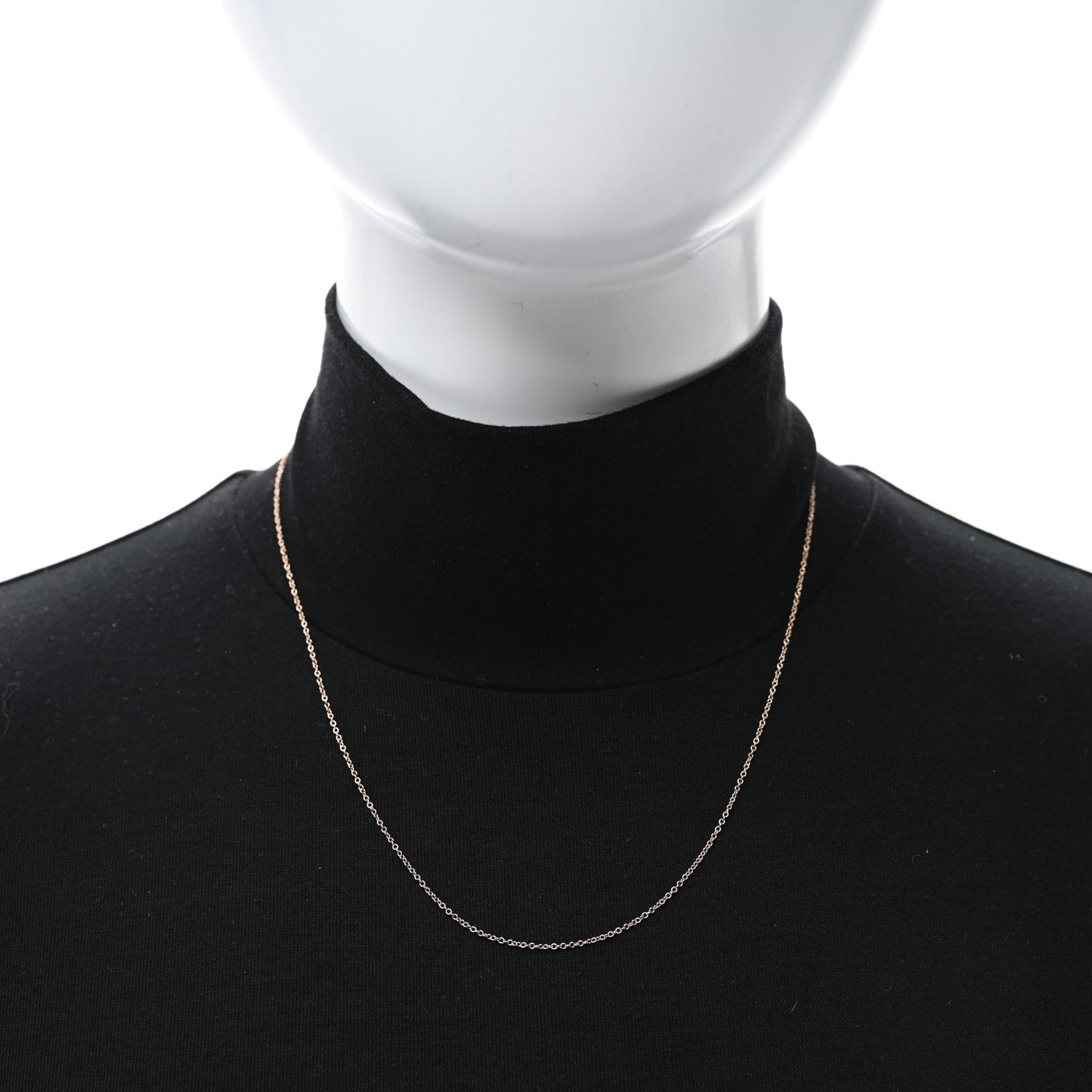 Tiffany 18K Rose Gold Chain Necklace 18" 2 of 4