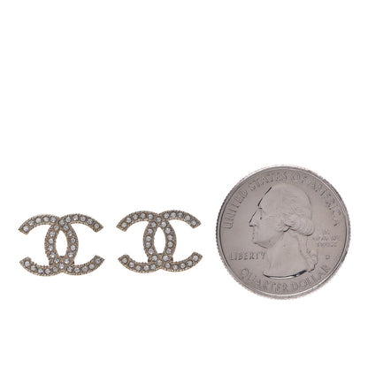 Chanel Crystal CC Earrings Gold 2 of 7