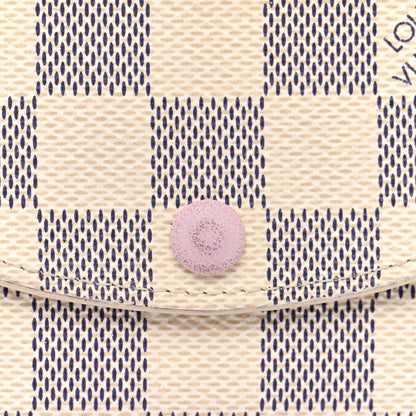 Louis Vuitton Damier Azur Rosalie Coin Purse Rose Ballerine 7 of 12