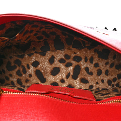 Dolce & Gabbana DOLCE &amp; GABBANA Dauphine Love Studded Medium Miss Sicily Satchel Red 5 of 9