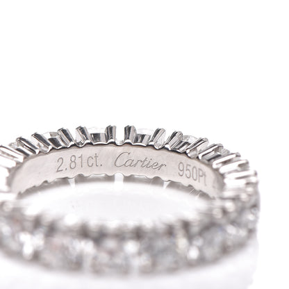 Cartier Platinum Diamond 2.81ct Destinée Wedding Band Ring 49 4.75 4 of 8