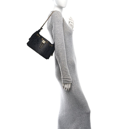 Chanel Washed Denim Quilted Mini Chanel 25 Handbag Black 2 of 10